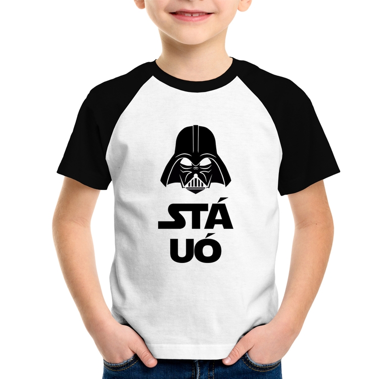 Camiseta Raglan Infantil Stá Uó