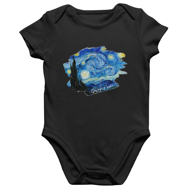 Body Bebê Algodão Starry Night