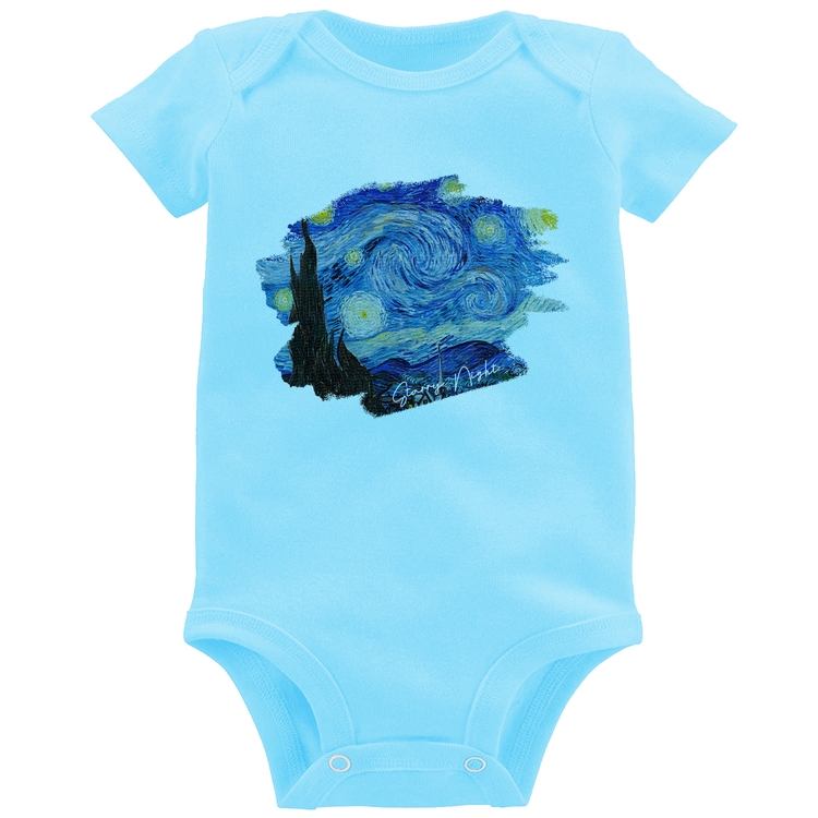 Body Bebê Starry Night - Azul Bebê