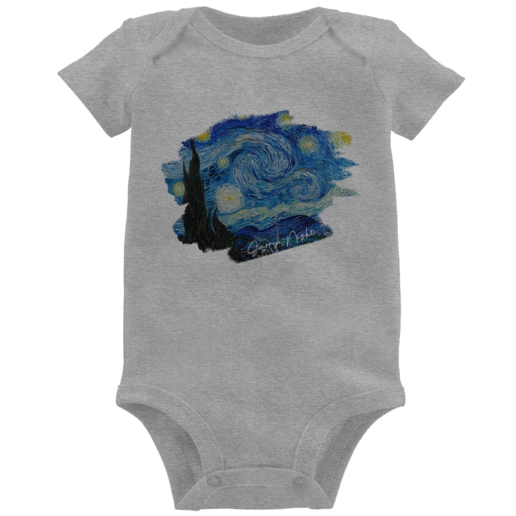 Body Bebê Starry Night - Cinza