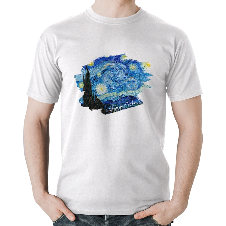 Camiseta Algodão Starry Night - Branca