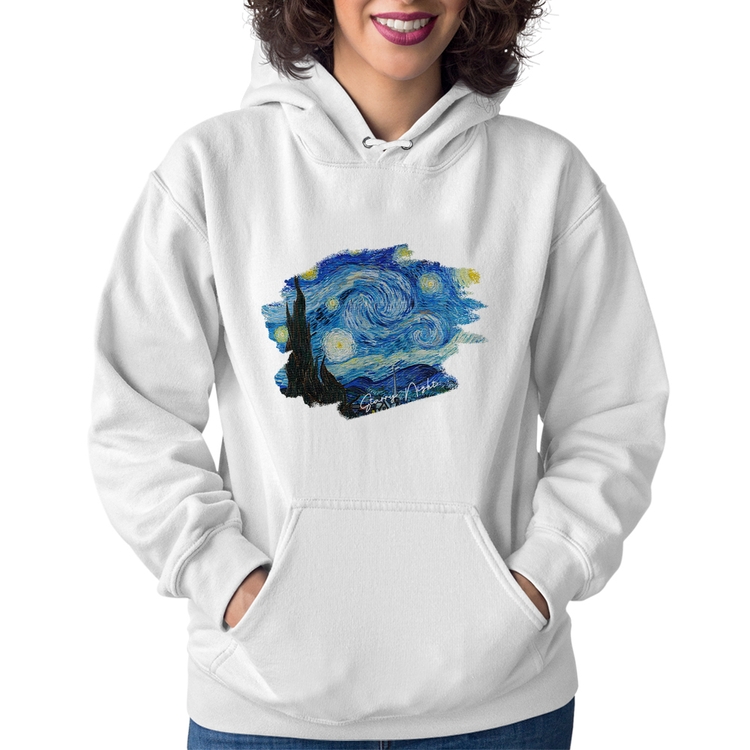 Moletom Feminino Starry Night - Branco