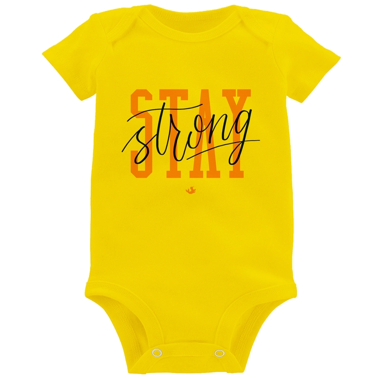 Body Bebê Stay Strong - Amarelo