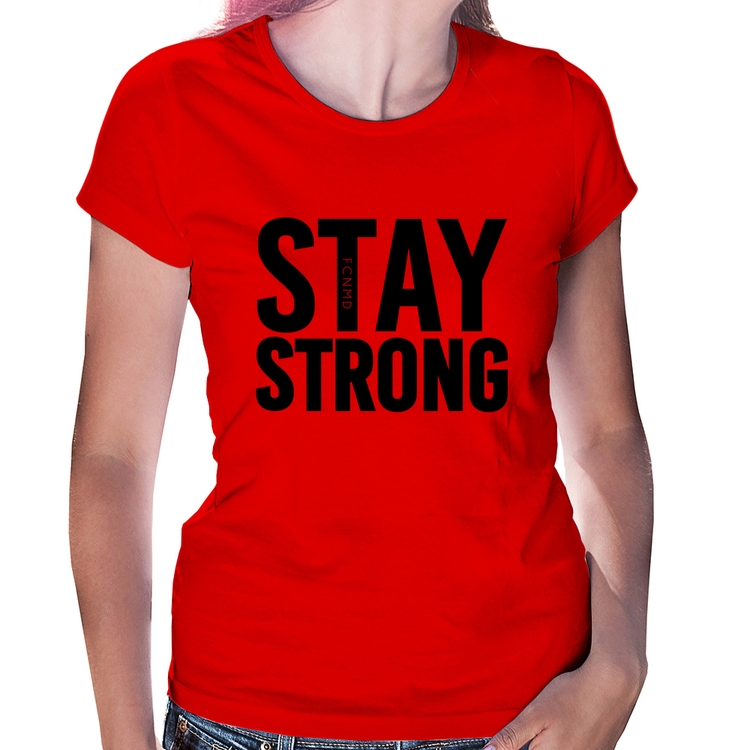 Baby Look Stay Strong - Vermelha