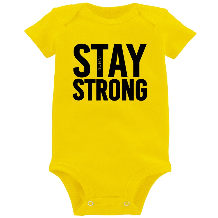 Body Bebê Stay Strong - Amarelo