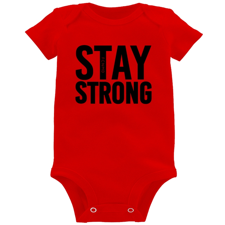 Body Bebê Stay Strong - Vermelho