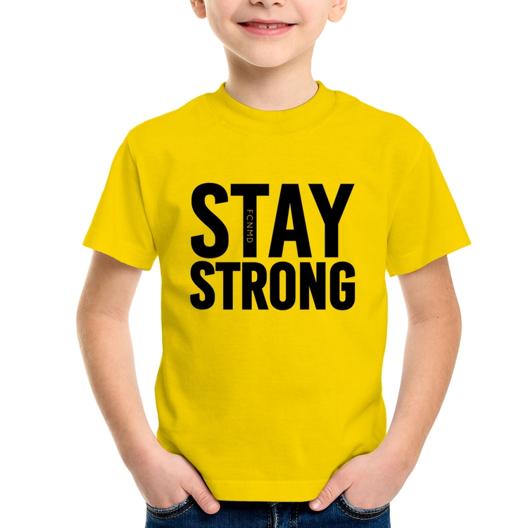 Camiseta Infantil Stay Strong - Amarela