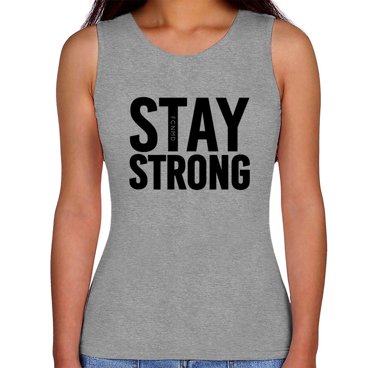 Regata Feminina Stay Strong - Cinza