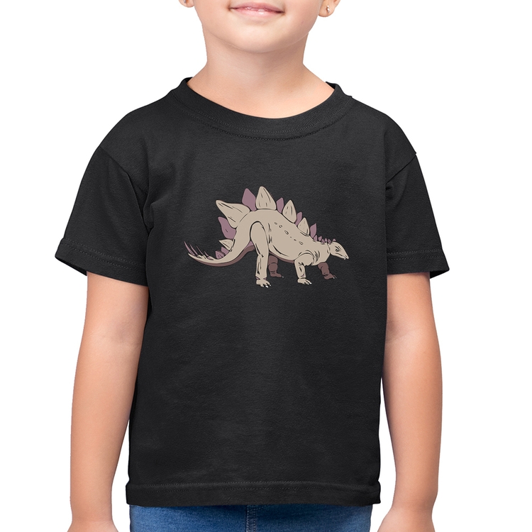 Camiseta Algodão Infantil Stegosaurus