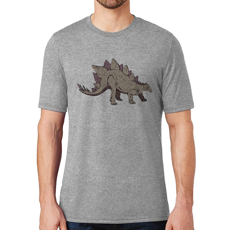 Camiseta Stegosaurus - Cinza
