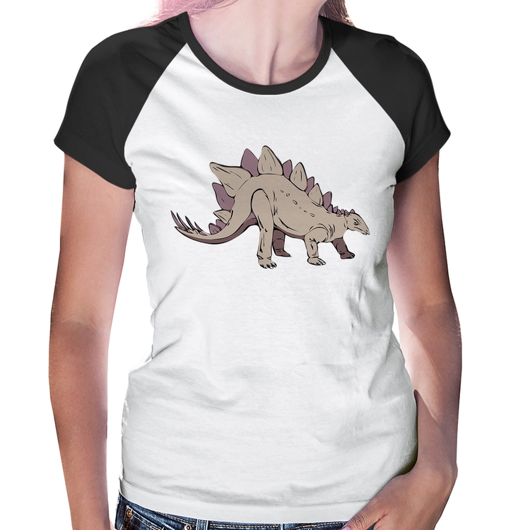 Baby Look Raglan Stegosaurus