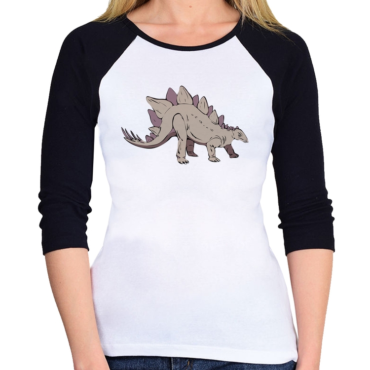 Baby Look Raglan Stegosaurus Manga 3/4
