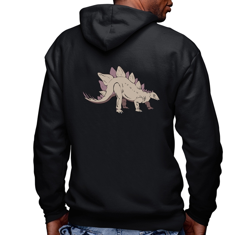 Blusa Moletom Stegosaurus Masculina com Capuz e Zíper