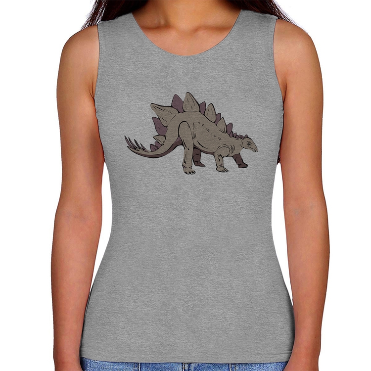 Regata Feminina Stegosaurus - Cinza