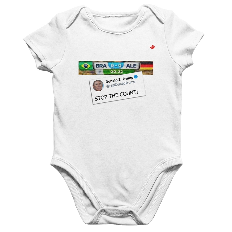 Body Bebê Algodão Stop the Count 7x1 - Branco