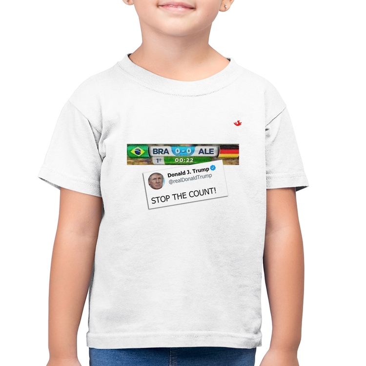 Camiseta Algodão Infantil Stop the Count 7x1 - Branca