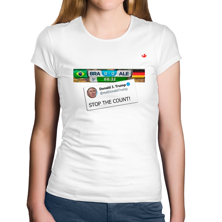 Baby Look Algodão Stop the Count 7x1 - Branca