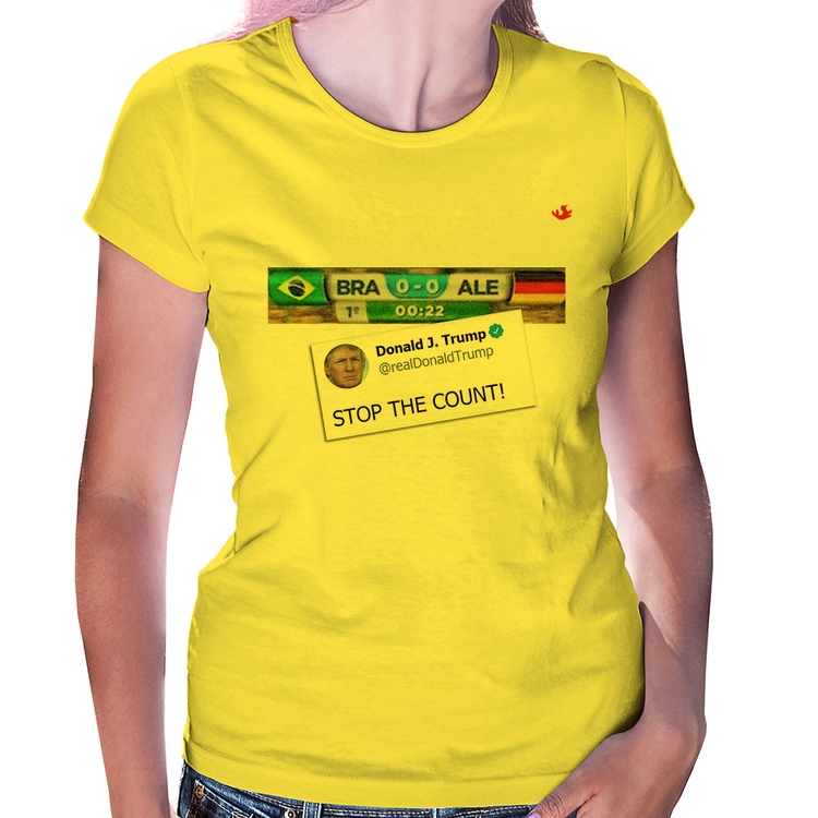 Baby Look Stop the Count 7x1 - Amarela