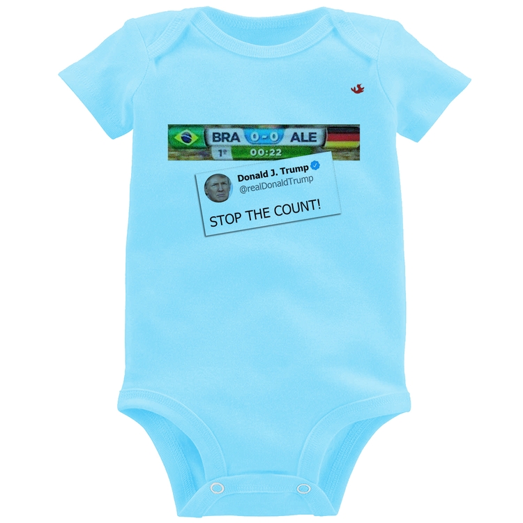 Body Bebê Stop the Count 7x1 - Azul Bebê