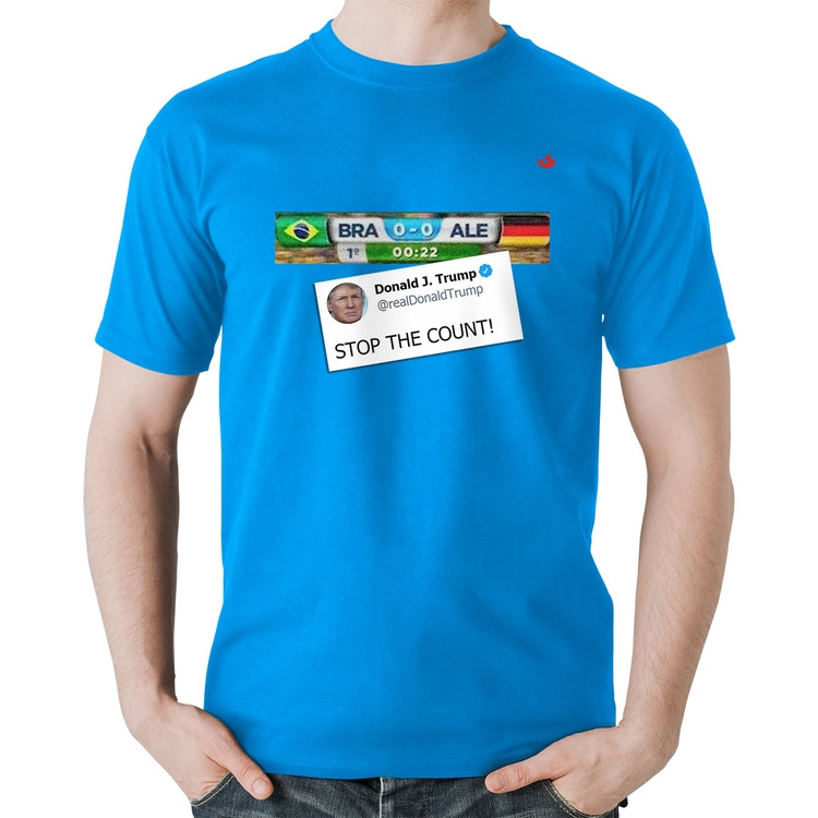 Camiseta Algodão Stop the Count 7x1 - Azul