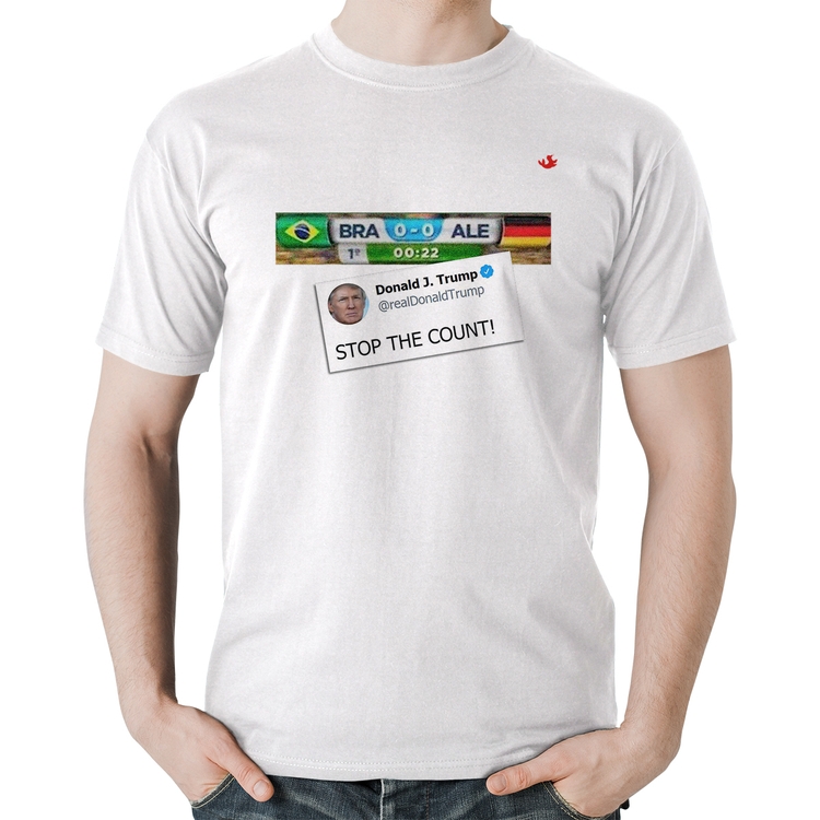 Camiseta Algodão Stop the Count 7x1 - Branca