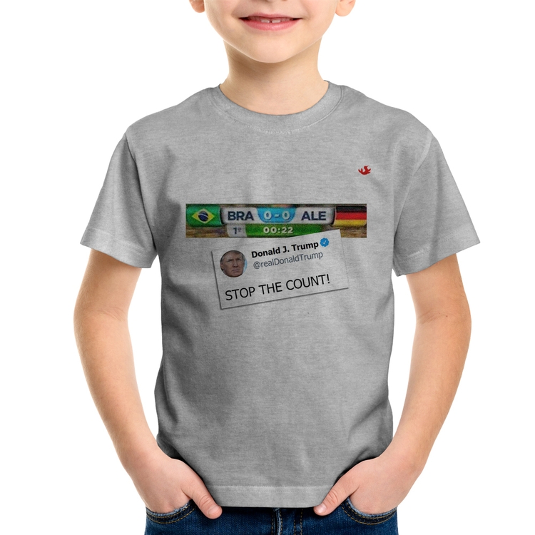 Camiseta Infantil Stop the Count 7x1 - Cinza