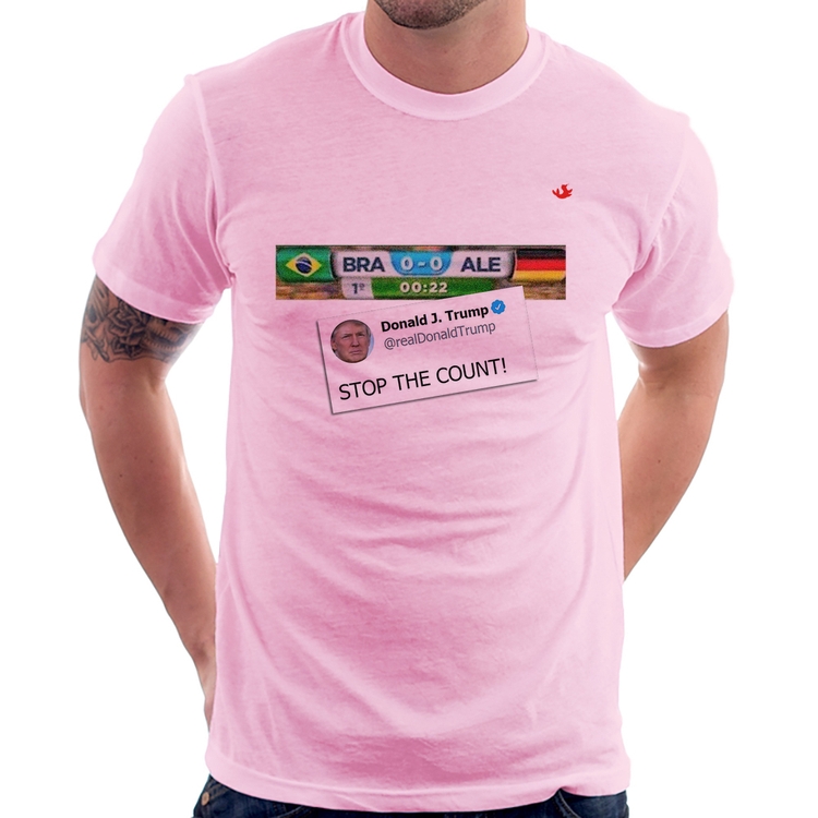 Camiseta Stop the Count 7x1 - Rosa Bebê
