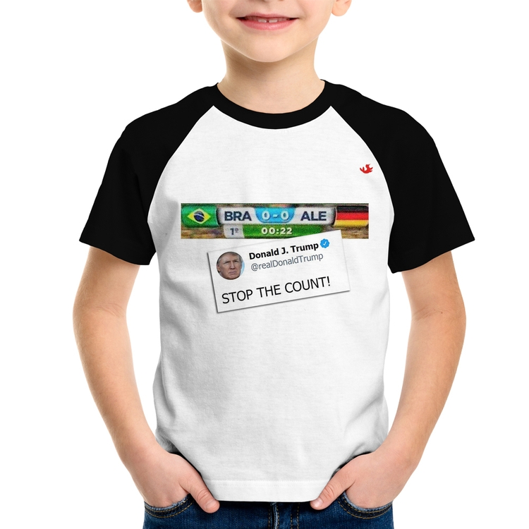 Camiseta Raglan Infantil Stop the Count 7x1
