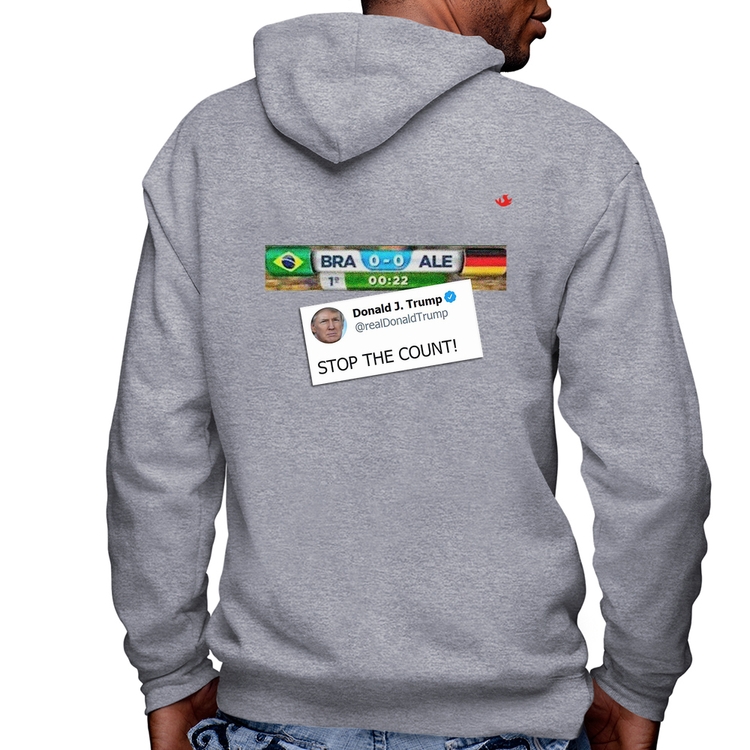 Blusa Moletom Stop the Count 7x1 Masculina com Capuz e Zíper - Mescla