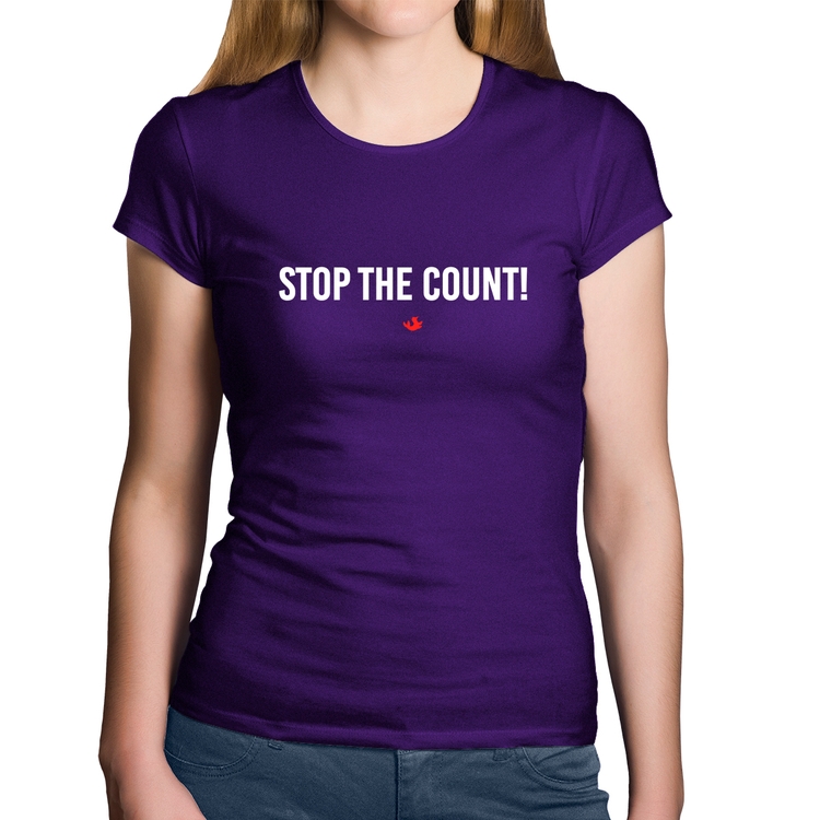 Baby Look Algodão Stop the Count - Roxa