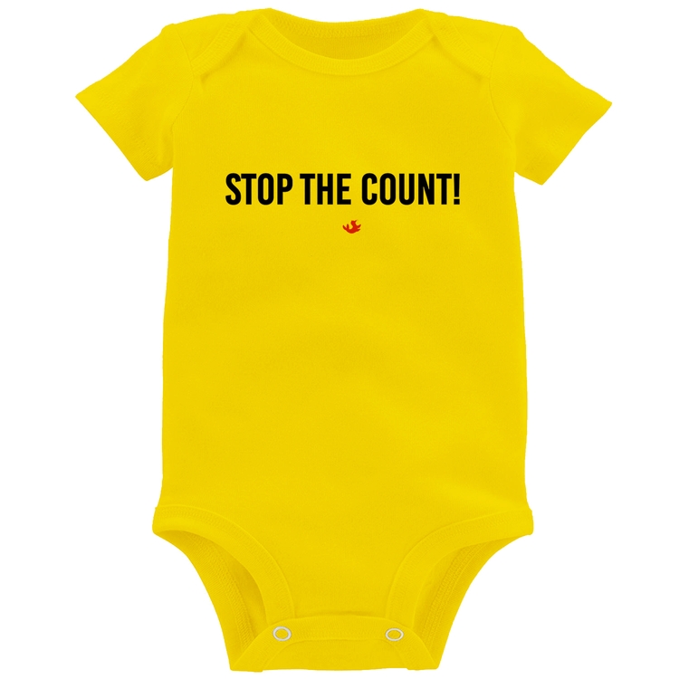 Body Bebê Stop the Count - Amarelo