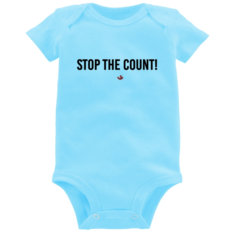 Body Bebê Stop the Count - Azul Bebê
