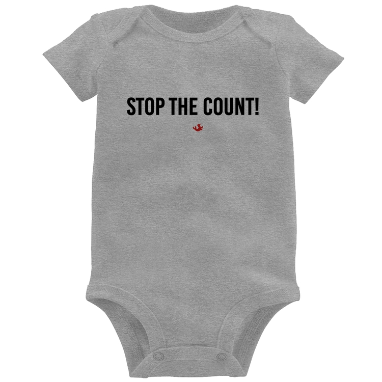 Body Bebê Stop the Count - Cinza
