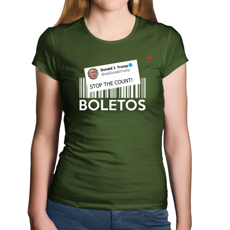 Baby Look Algodão Stop the Count Boletos - Musgo