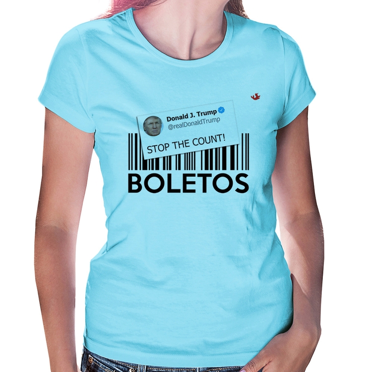 Baby Look Stop the Count Boletos - Azul Bebê