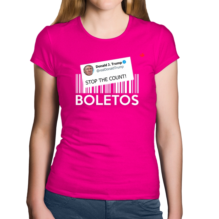 Baby Look Algodão Stop the Count Boletos - Rosa