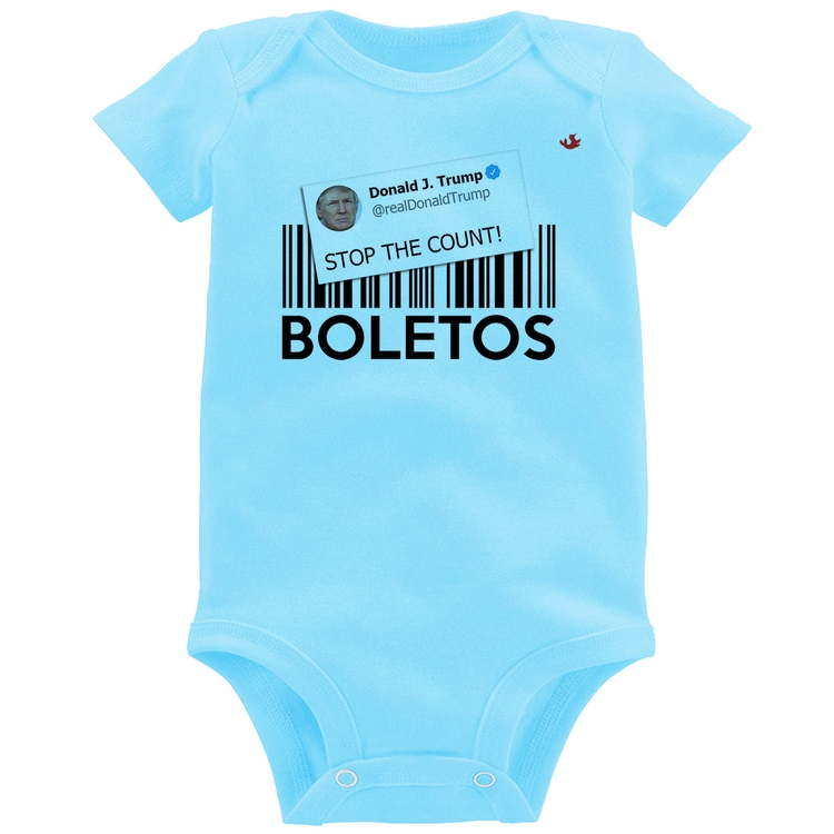 Body Bebê Stop the Count Boletos - Azul Bebê
