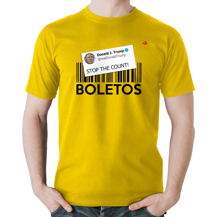 Camiseta Algodão Stop the Count Boletos - Amarela