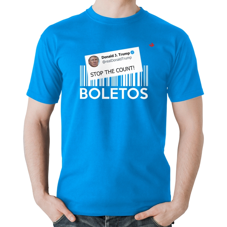 Camiseta Algodão Stop the Count Boletos - Azul