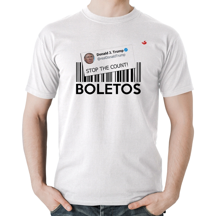 Camiseta Algodão Stop the Count Boletos - Branca