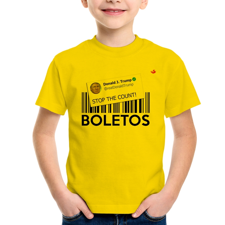 Camiseta Infantil Stop the Count Boletos - Amarela