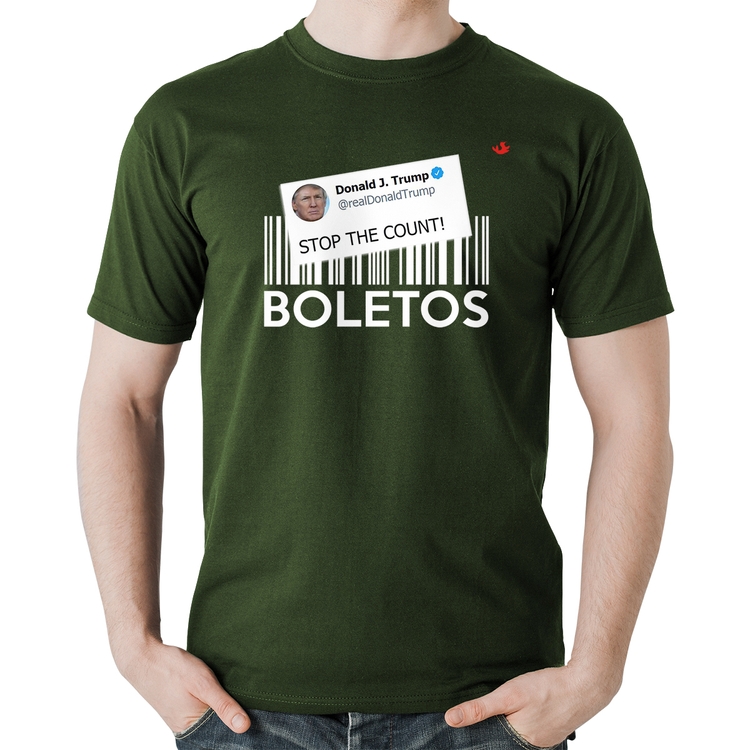 Camiseta Algodão Stop the Count Boletos - Musgo