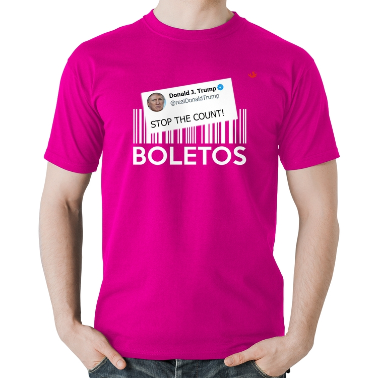 Camiseta Algodão Stop the Count Boletos - Rosa
