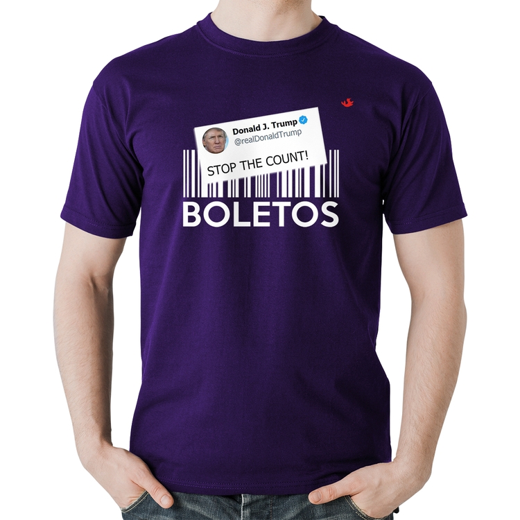 Camiseta Algodão Stop the Count Boletos - Roxa