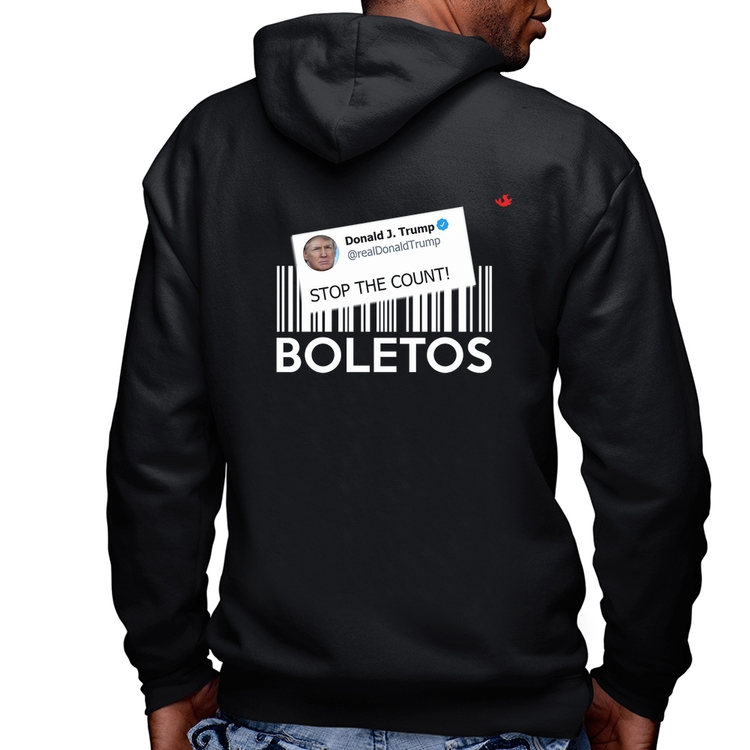 Blusa Moletom Stop the Count Boletos Masculina com Capuz e Zíper
