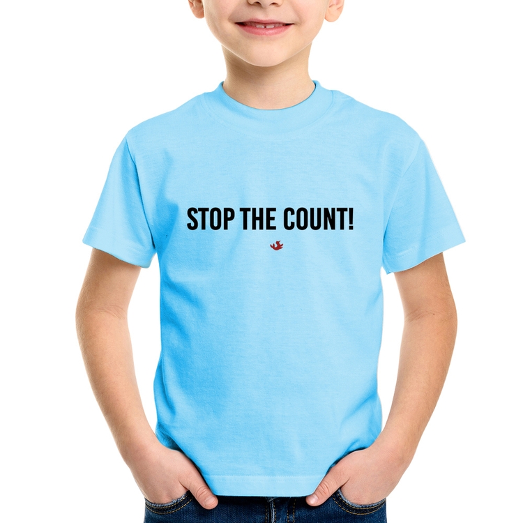 Camiseta Infantil Stop the Count - Azul Bebê