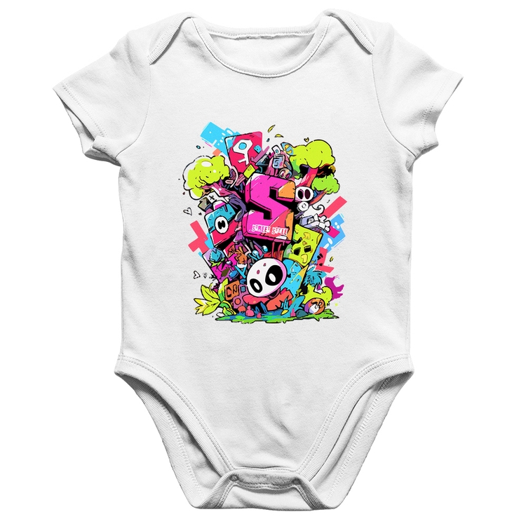 Body Bebê Algodão Street Style - Branco