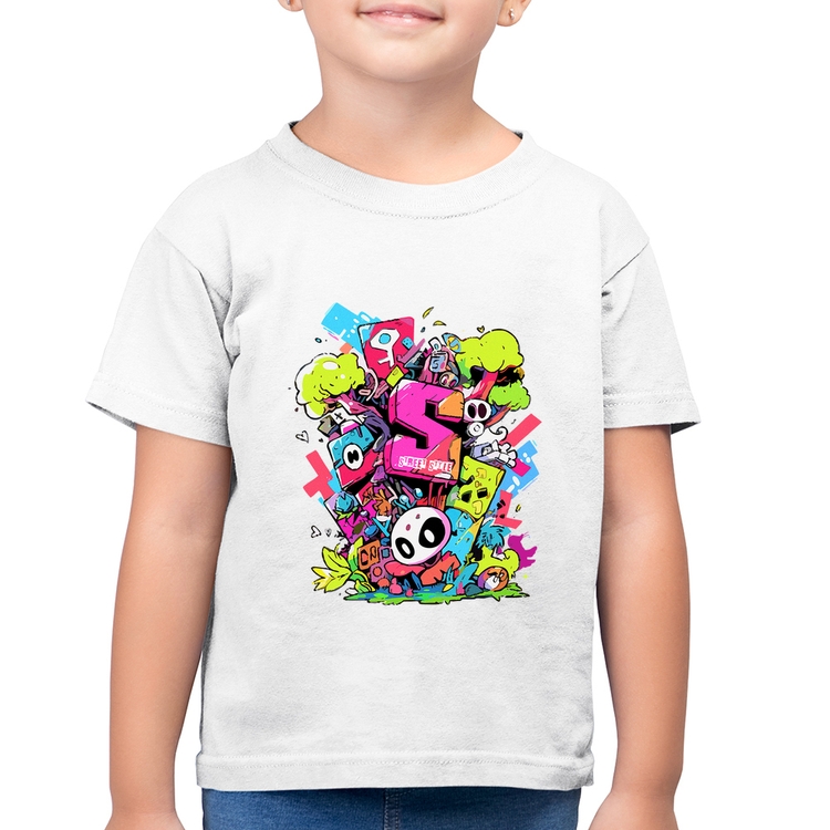 Camiseta Algodão Infantil Street Style - Branca