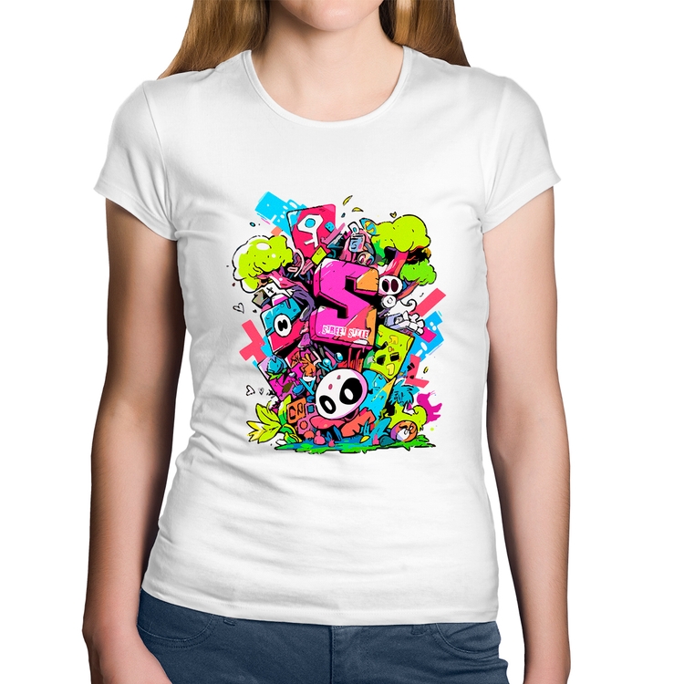 Baby Look Algodão Street Style - Branca