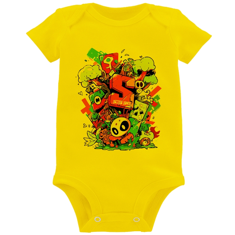 Body Bebê Street Style - Amarelo